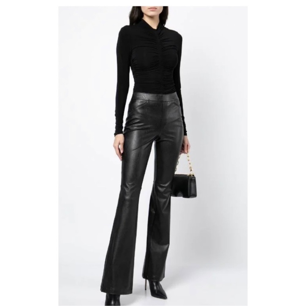 Spanx Faux Leather Flare Pants size 2X Petite